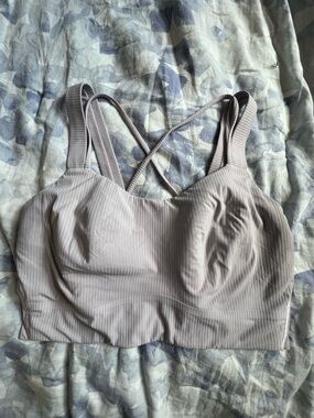 Pink lululemon “Ribbed Like a Cloud” Sports Bra size 8 D/DD